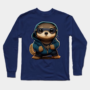 DJ Otter in the house Long Sleeve T-Shirt